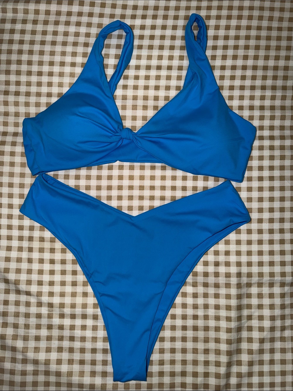 Blue V-Waist Bikini Set - Women Swim